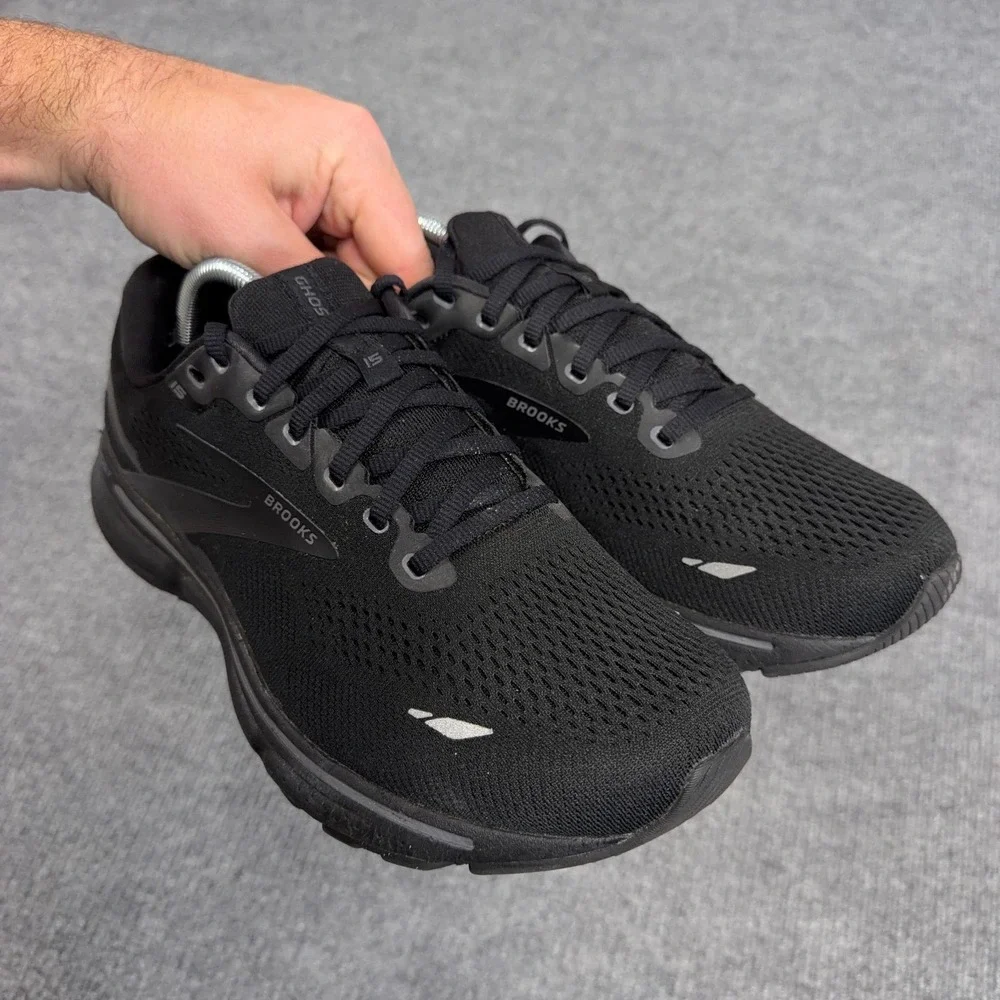 Brooks Ghost 15 Men's Size 9.5 Extra Wide (4E) Running Shoes Triple Black